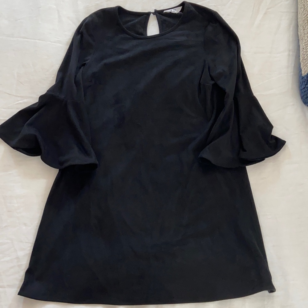 Suede like black dress